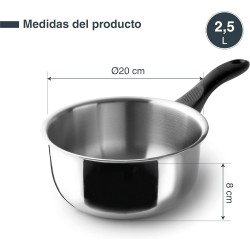 Иноксова касерола, ф20см, h8см, 2,5л, GARINOX - Lacor