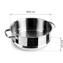 Иноксова тенджера за кус-кус / паста, ф20см, h8,5см, Basic – Lacor