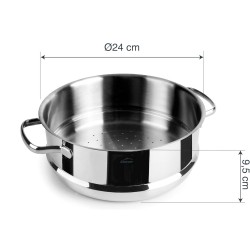 Иноксова тенджера за кус-кус / паста, ф24см, h9,5см, Basic – Lacor