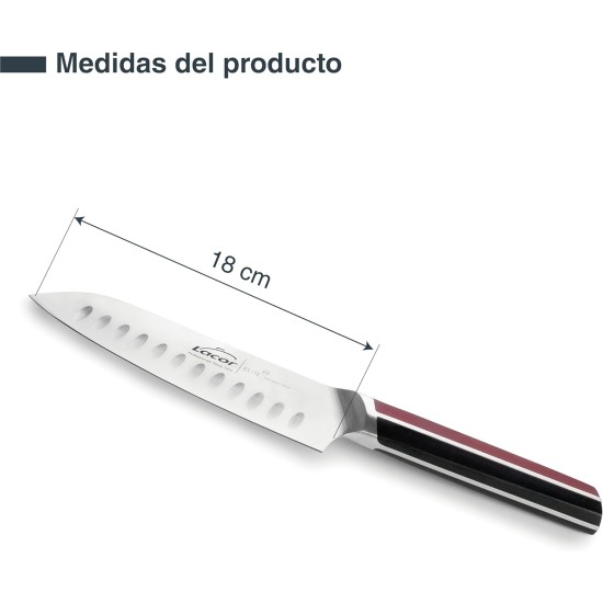 Нож Santoku от неръждаема стомана, 18см, ELITE – Lacor