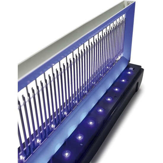 Електрическа инсектицидна лампа, 220-240V, 50/60Hz, 13W, 20 UV-A LED, 300м2, 4000V, 47x10x36,3см, 3кг, LUCE - Lacor