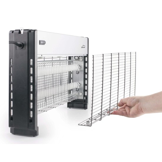 Електрическа инсектицидна лампа, 220-240V, 50/60Hz, 26W, 2x10W UV-A LED, 80м2, 2000V, 38,5x9x31см, 2,75кг, CAPTER - Lacor