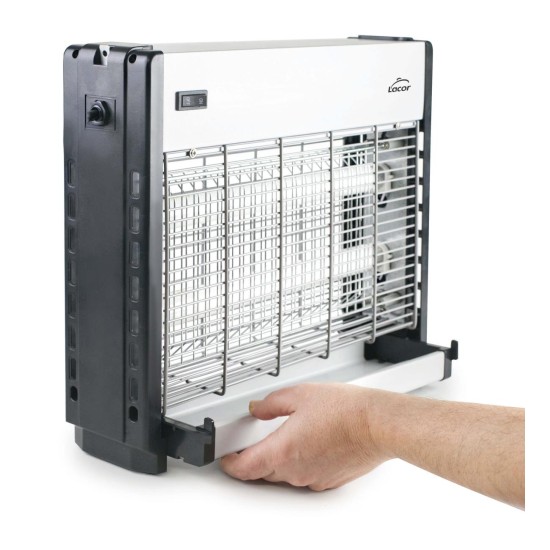 Електрическа инсектицидна лампа, 220-240V, 50/60Hz, 26W, 2x10W UV-A LED, 80м2, 2000V, 38,5x9x31см, 2,75кг, CAPTER - Lacor