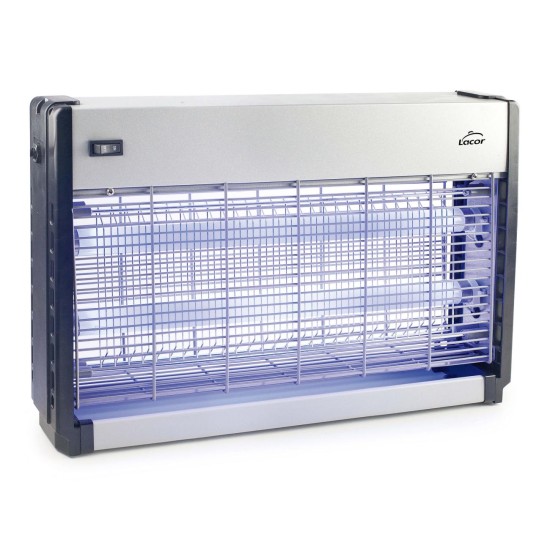 Електрическа инсектицидна лампа, 220-240V, 50/60Hz, 2x15W UV-A LED, 100м2, 2000V, 49,5x9x31см, 3,15кг, CAPTER - Lacor