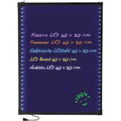 Електрическа LED информационна дъска, черна, правоъгълна, 220-240V, 50/60Hz, 2W, 38 функции, 60x80см, 4,5кг – Lacor