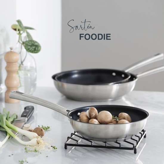 Иноксов тиган с незалепващо покритие, ф30-22см, h6,5см, FOODIE - Lacor