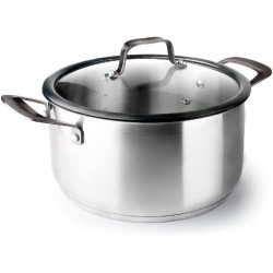 Иноксова тенджера със стъклен капак, ф20см, h10см, 3л, ORIGIN - Lacor