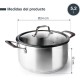 Иноксова тенджера със стъклен капак, ф24см, h12см, 5,2л, ORIGIN - Lacor