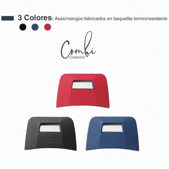 Отстраняваща се бакелитна дръжка за тенджера/тава, синя, COMBI – Lacor