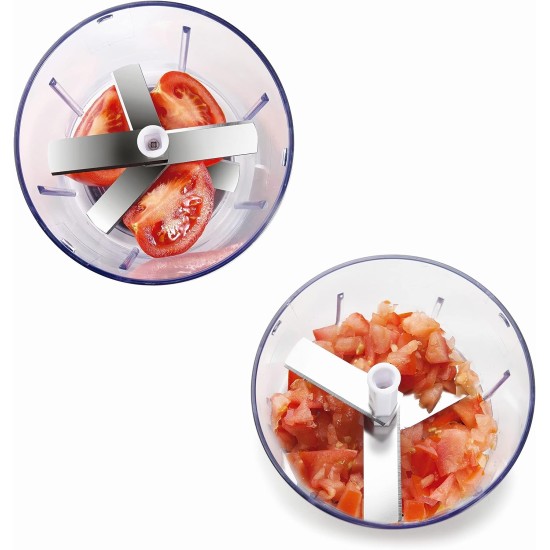 Чопър, ръчен, пластмаса/стомана, ф13xh14см, 1л, SHARP – Lacor