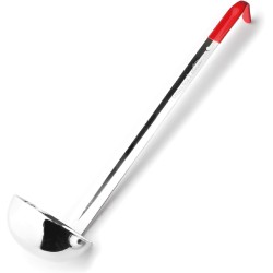 Иноксов черпак с червена PVC дръжка, ф8,5см, h34,5см, 148мл, SELECT – Lacor