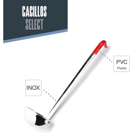 Иноксов черпак с червена PVC дръжка, ф8,5см, h34,5см, 148мл, SELECT – Lacor