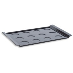 Меламинов поднос / табла за 12 купички, 42x28,5см, h2,5см, черен, стакабъл, DEGUSTARE – Lacor