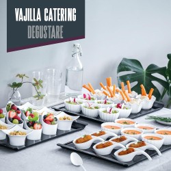 Комплект от 6 пластмасови кръгли купички тип цвете, ф8,5см, h5,5см, 115мл, прозрачни, стакабъл, DEGUSTARE – Lacor