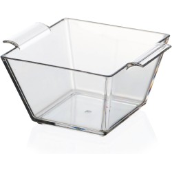 Комплект от 6 пластмасови квадратни купички, 9,5x7,5см, h5см, 140мл, прозрачни, стакабъл, DEGUSTARE – Lacor