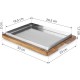 Комплект иноксова тава с дървена подложка, 33x23см, h3см, Rice launa – Lacor