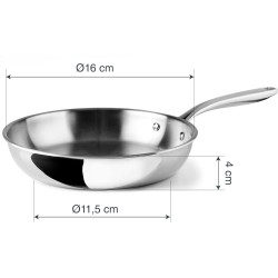 Иноксов тиган, 18/10, ф16-11,5см, h4см, 2,5мм, TriChef – Lacor