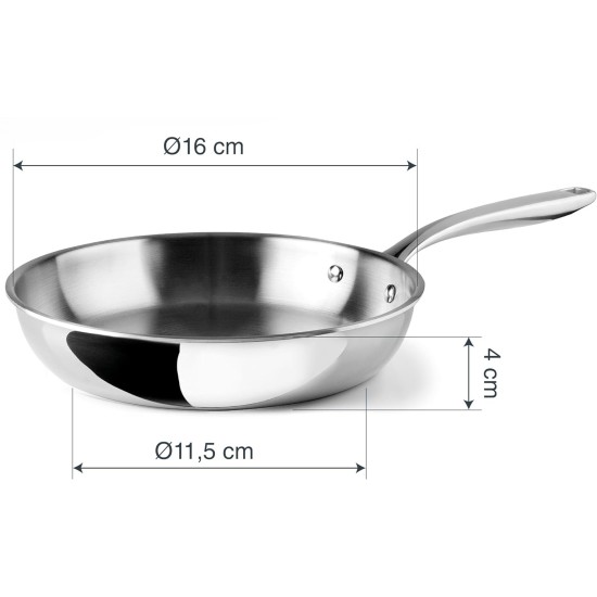 Иноксов тиган, 18/10, ф16-11,5см, h4см, 2,5мм, TriChef – Lacor