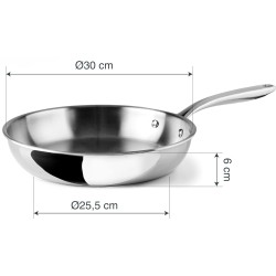 Иноксов тиган, 18/10, ф30-25,5см, h6см, 2,5мм, TriChef – Lacor