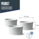 Комплект от 3 порцеланови рамекина, ф9см, h5см, 130мл, PRESENTATION – Lacor