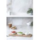 Бамбуков плато/поднос с 3 порцеланови триъгълни купички, 28x10x1см(плато), 9,5x8,5x3см(купички), 90мл, Basic – Lacor