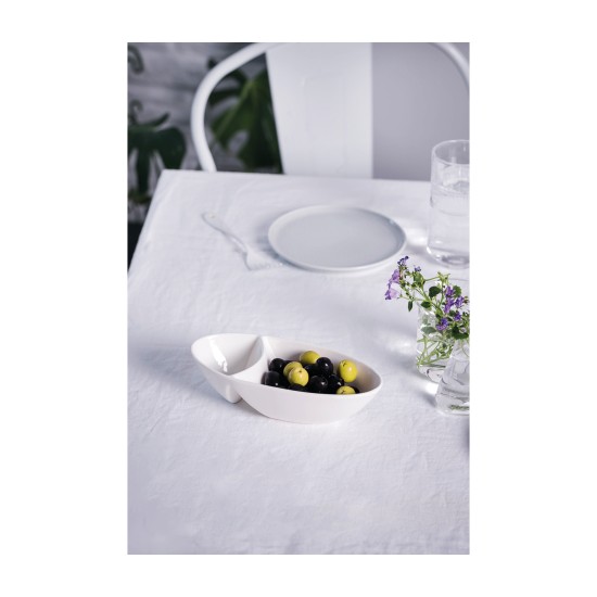 Порцеланово плато с две отделения, овално, 19x9см, OLIVE, PRESENTATION – Lacor