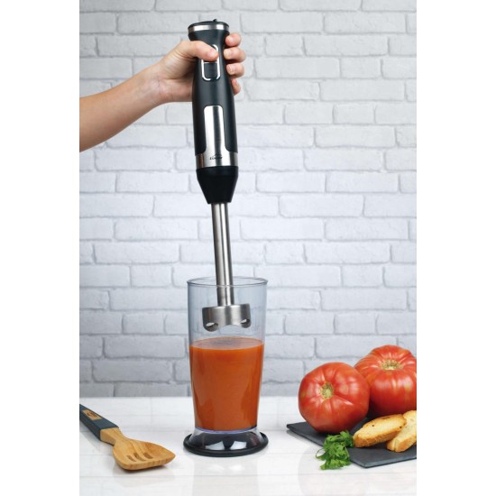 Електрически пасатор с чаша и чопър, 220-240V, 50/60Hz, 1000W, 13.050 - 15.950 r.p.m, 800мл / 500мл, ф6,3x41,2см, PRO – Lacor