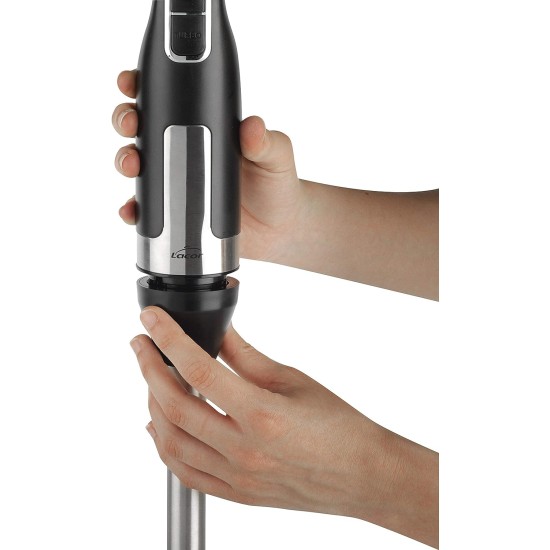 Електрически пасатор с чаша и чопър, 220-240V, 50/60Hz, 1000W, 13.050 - 15.950 r.p.m, 800мл / 500мл, ф6,3x41,2см, PRO – Lacor