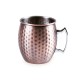 Иноксова релефна чаша за коктейли с дръжка, ф9см, h10см, 550мл, copper, MOSCOW MULE - Lacor