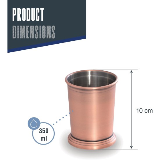 Иноксова чаша за коктейли, 18/10, 350мл, h10см, copper, JULEP MUG – Lacor