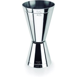 Иноксова двустранна мярка за алкохол (джигър), h9.7см, 20-25/40-50мл - Lacor
