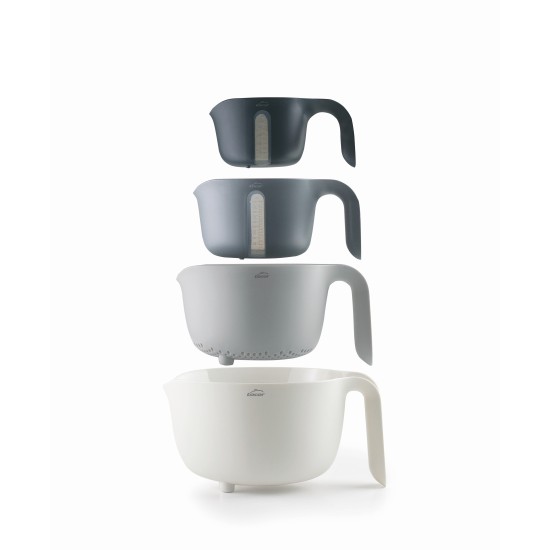 Полипропиленов комплект от 4 елемента (2 мерителни кани, гевгир и купа) - Lacor