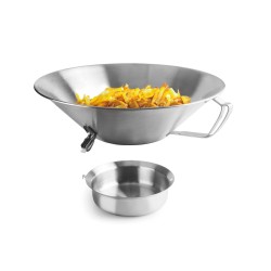 Иноксова цедка за пържени картофи с подвижен конейнер, ф41,5см, h16,5см, Pro – Lacor
