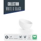 Меламинова купа, скосена, кръгла, ф8см, h5см, бяла, стакабъл, WHITE AND BLACK – Lacor