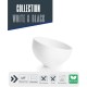 Меламинова купа, скосена, кръгла, ф16см, h9,5см, бяла, стакабъл, WHITE AND BLACK – Lacor