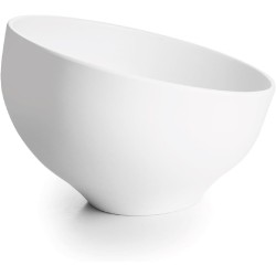 Меламинова купа, скосена, кръгла, ф19см, h11,5см, бяла, стакабъл, WHITE AND BLACK – Lacor