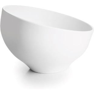 Меламинова купа, скосена, кръгла, ф19см, h11,5см, бяла, стакабъл, WHITE AND BLACK – Lacor