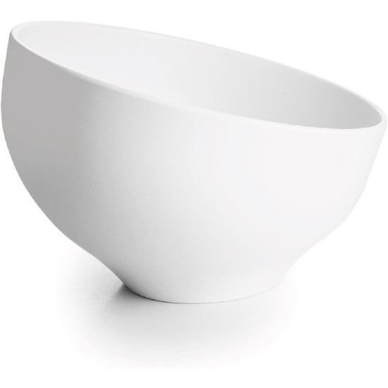 Меламинова купа, скосена, кръгла, ф19см, h11,5см, бяла, стакабъл, WHITE AND BLACK – Lacor