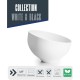 Меламинова купа, скосена, кръгла, ф19см, h11,5см, бяла, стакабъл, WHITE AND BLACK – Lacor