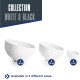 Меламинова купа, скосена, кръгла, ф19см, h11,5см, бяла, стакабъл, WHITE AND BLACK – Lacor