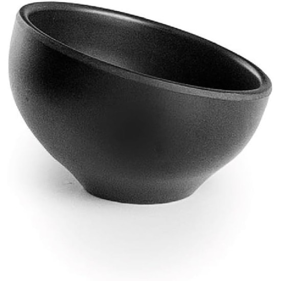 Меламинова купа, скосена, кръгла, ф8см, h5см, черна, стакабъл, WHITE AND BLACK – Lacor