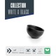 Меламинова купа, скосена, кръгла, ф8см, h5см, черна, стакабъл, WHITE AND BLACK – Lacor