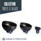 Меламинова купа, скосена, кръгла, ф8см, h5см, черна, стакабъл, WHITE AND BLACK – Lacor