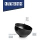 Меламинова купа, скосена, кръгла, ф16см, h9,5см, черна, стакабъл, WHITE AND BLACK – Lacor
