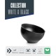 Меламинова купа, скосена, кръгла, ф16см, h9,5см, черна, стакабъл, WHITE AND BLACK – Lacor