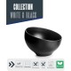 Меламинова купа, скосена, кръгла, ф19см, h11,5см, черна, стакабъл, WHITE AND BLACK – Lacor