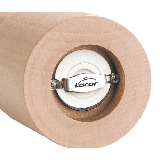 Дървена мелничка за пипер и сол с керамичен механизъм, h20см, WOOD – Lacor