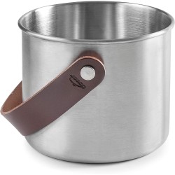 Иноксов съд за лед с кожена дръжка, ф14см, h12см, 1,5л, MOON INOX - Lacor