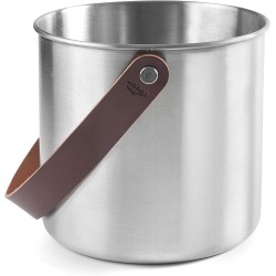 Иноксов съд за лед с кожена дръжка, ф18см, h19см, 4л, MOON INOX - Lacor