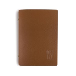 Кожена папка за меню за 4 листа (8 страници), 19x23,5см (A5), кафява, SIMONE – Lacor